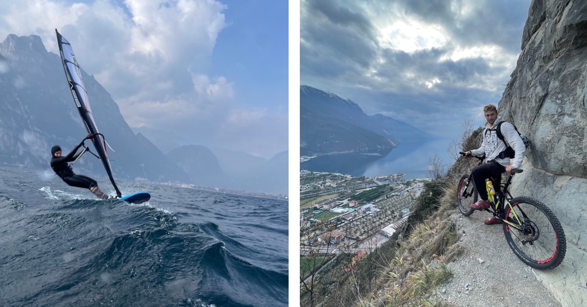 biking and windsurfing lake garda