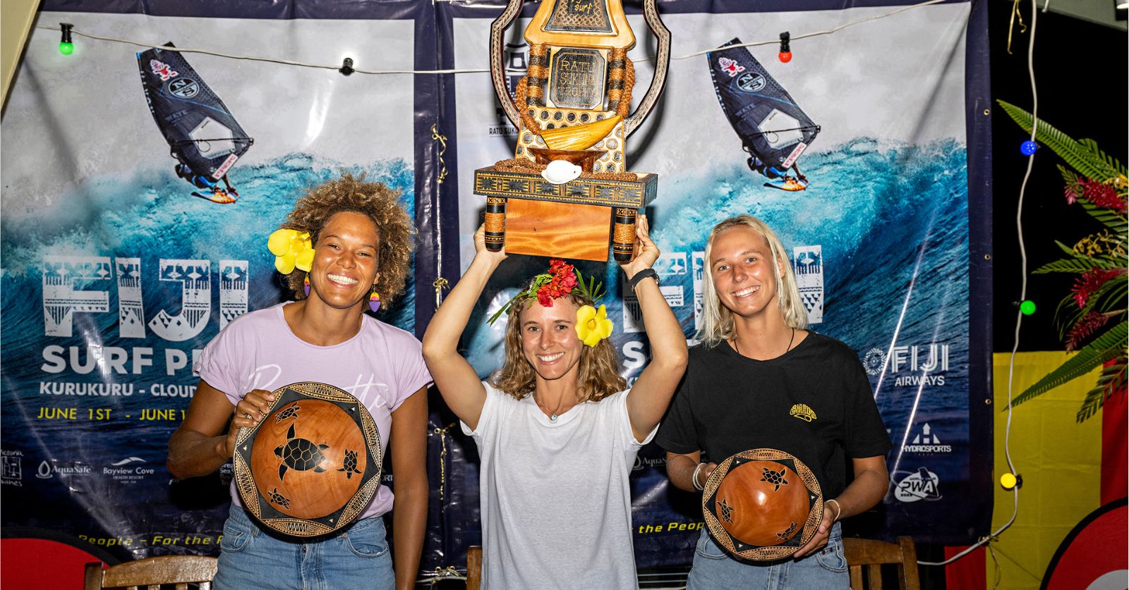 Starboard Girls on top Podium Fiji